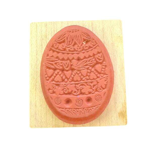 PSX Vintage 1983 Ornate Designed Easter Egg D-259 Rubber Stamp - Picture 3 of 3